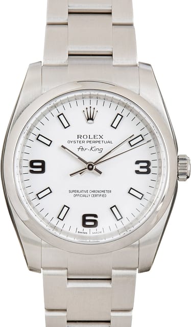 Rolex Air-King Ref 114200 White Dial
