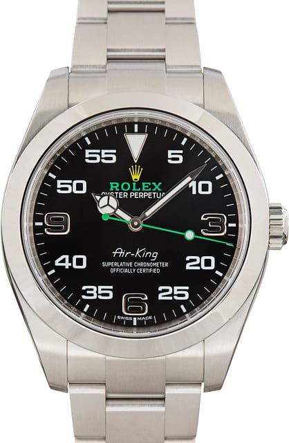 Used 40MM Rolex Air-King 116900 Black Dial