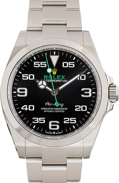 Pre-owned Rolex Air-King Black Dial Ref 126900
