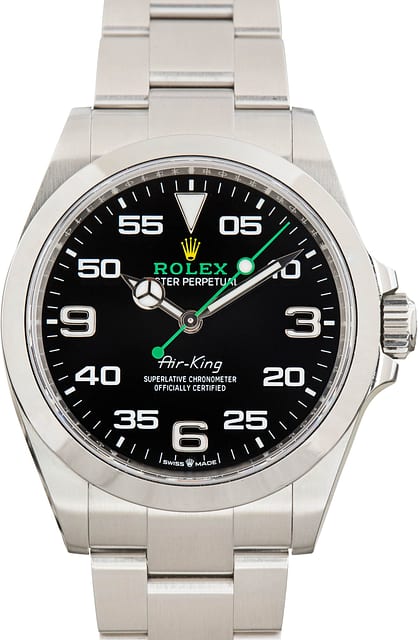 Pre-Owned Men's Rolex Air-King Ref 126900 Black Dial