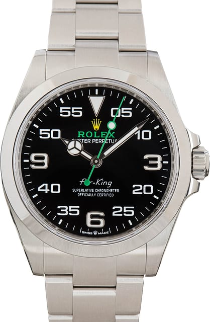 Used Rolex Air-King Stainless Steel 126900 Black Dial