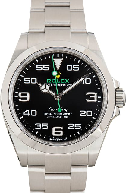 Used Steel Oyster Rolex Air-King Ref 126900 Black Dial