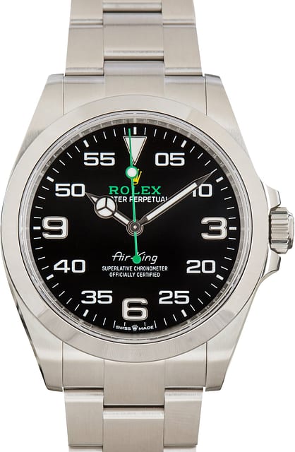 Pre-Owned Black Arabic Dial Rolex Air-King ref 126900