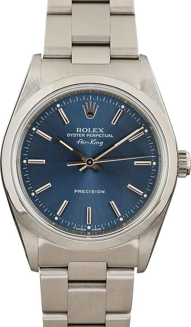 Rolex Air-King 14000 Blue Dial Stainless Oyster