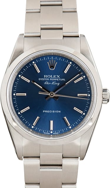 Used Rolex Air-King 14000M Blue Dial