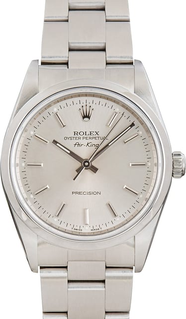 Rolex Air King 14000 Silver Dial