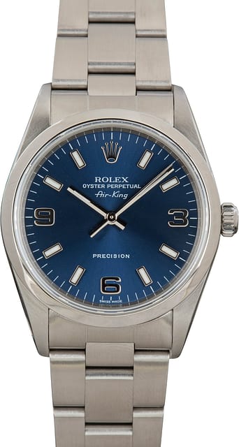 Rolex Air-King 14010 Blue Arabic