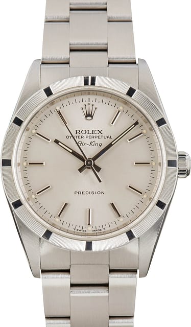Rolex Air-King Steel 14010 Silver Dial