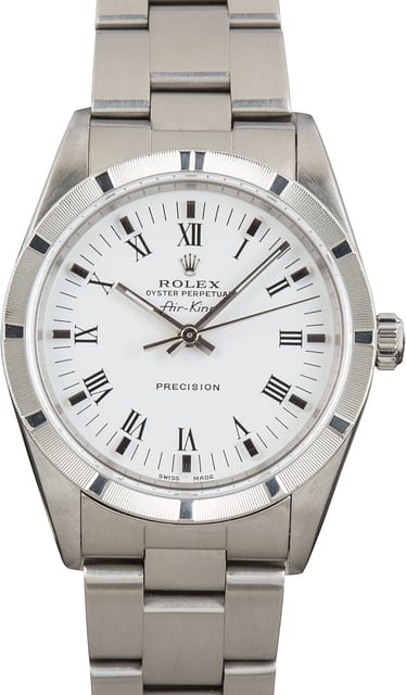 Used Rolex Air King 14010 White Dial