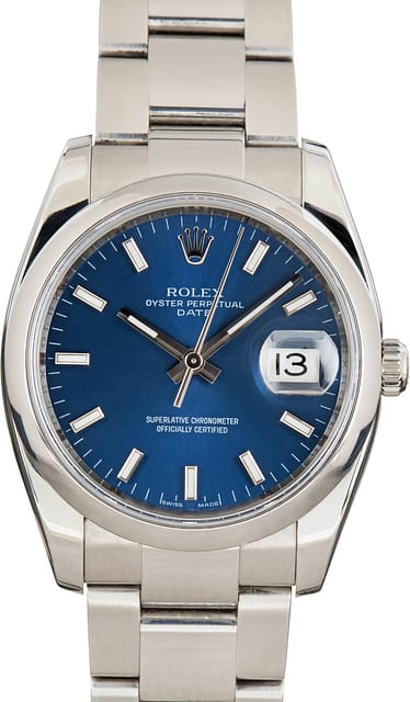Rolex Date 115200 Blue Dial