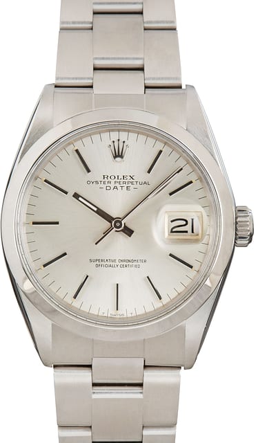 Rolex Date 1500 Silver Index Dial