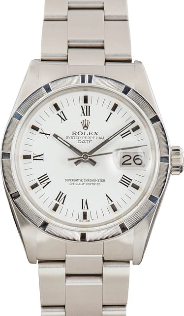 Pre-Owned Rolex Date 1501 White Roman Dial
