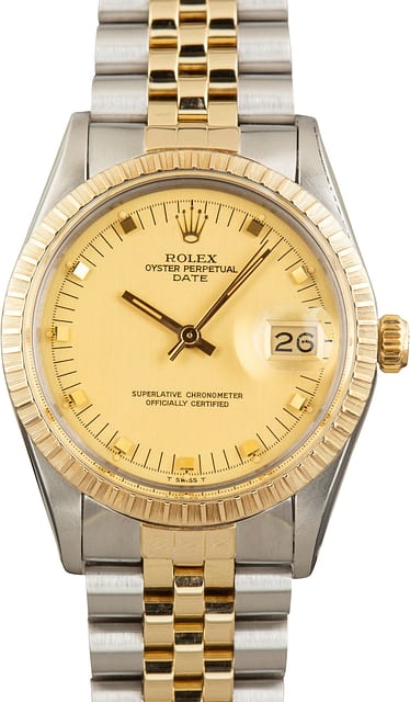 Used Rolex Date Ref 15053 Champagne Dial