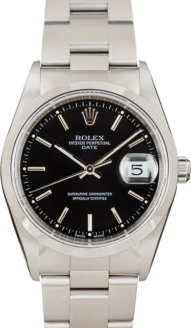 Rolex Date Ref 15200 Black Dial