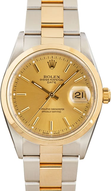 Rolex Date 15203 Champagne