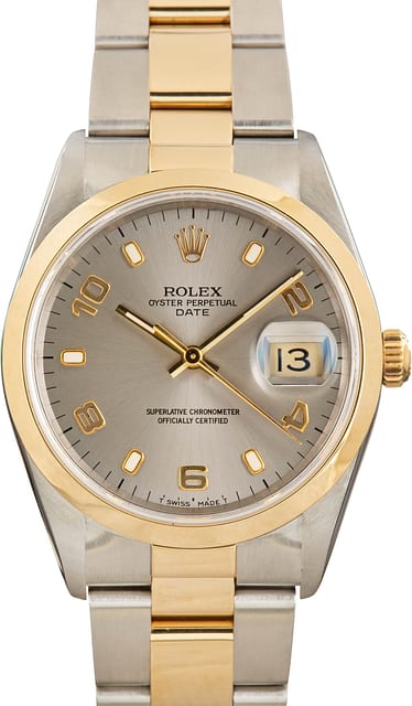 Rolex Date Ref 15203 Slate Arabic Dial