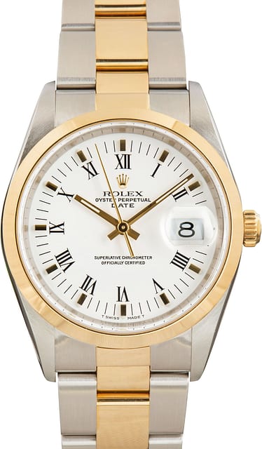 Used Rolex Date 15203 White Dial