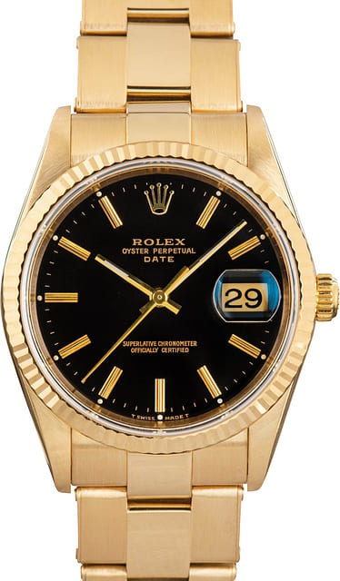 Rolex Date 15238 Black Dial