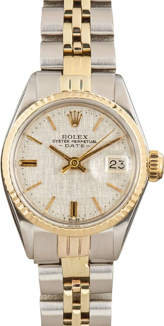 Ladies Rolex Date 6517 Linen Dial