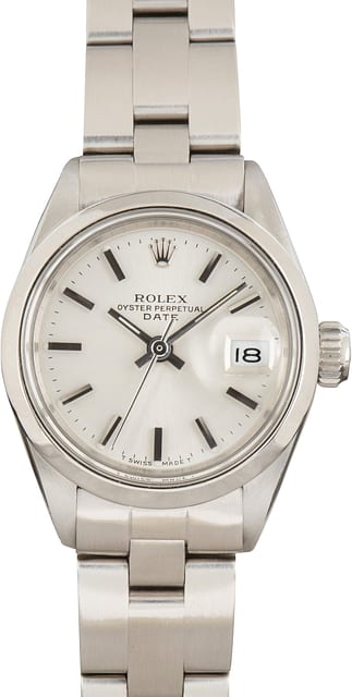 Pre-Owned Rolex Ladies Date ref 6916 Silver Dial