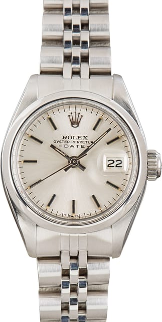 Lady Rolex Date ref 6916 Silver Dial