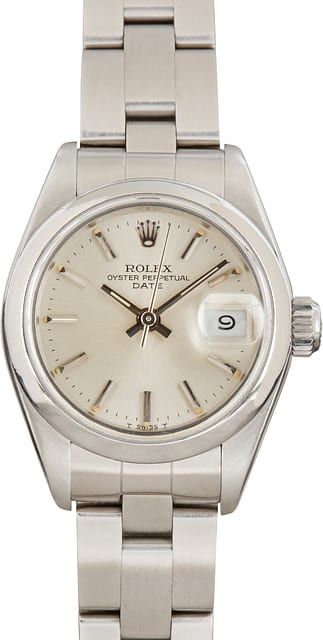 Used Lady Rolex Date 69160 Silver Dial