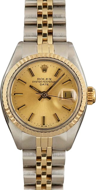 Pre-Owned Rolex Date 6917 Champagne Index Dial