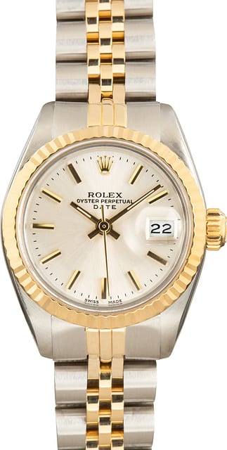 Pre-Owned Ladies Rolex Date ref 6917 Silver Dial