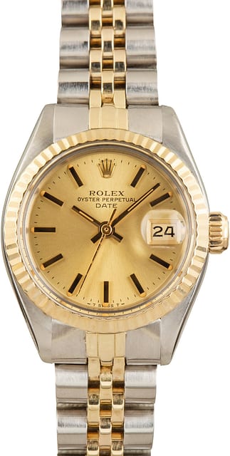 Pre-Owned Ladies Rolex Date ref 6917 Champagne Dial
