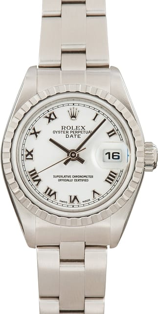 Ladies Rolex Date Ref 79240 White Dial