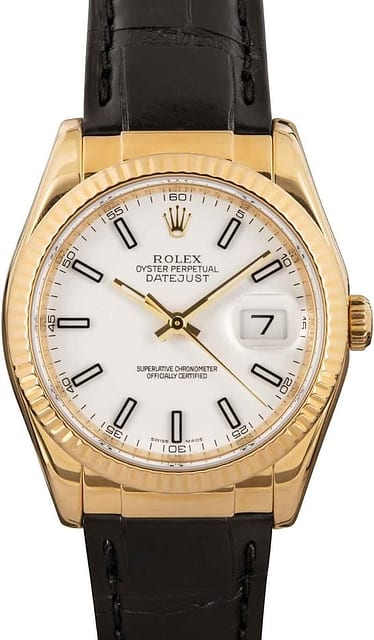Used Rolex Datejust 116138 Leather Bracelet