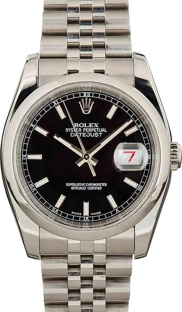 Used Rolex Datejust 116200 Black Dial