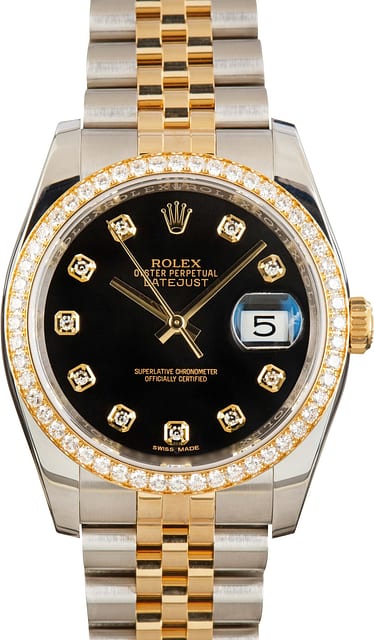 Pre-owned Rolex Datejust Ref 116243 Black Dial
