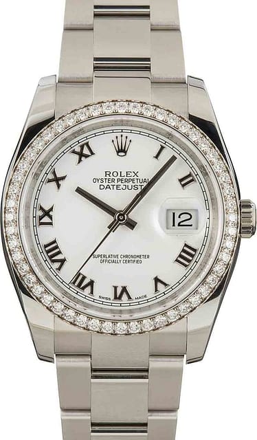 Rolex Datejust 116244 White Roman Numeral