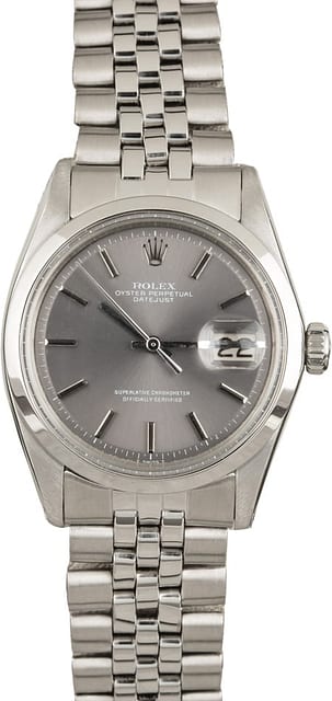 Vintage Rolex Datejust 1600 Slate Dial