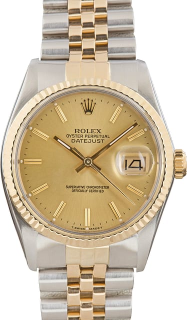 Used Rolex Datejust 16013 Steel & Yellow Gold