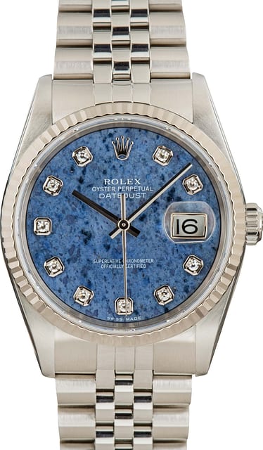 Rolex Datejust 36 Ref 16234 Sodalite Dial