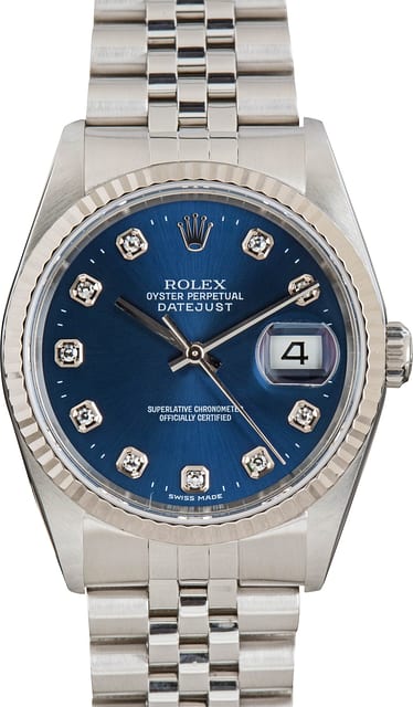 Rolex Datejust 16234 Blue Diamond Dial