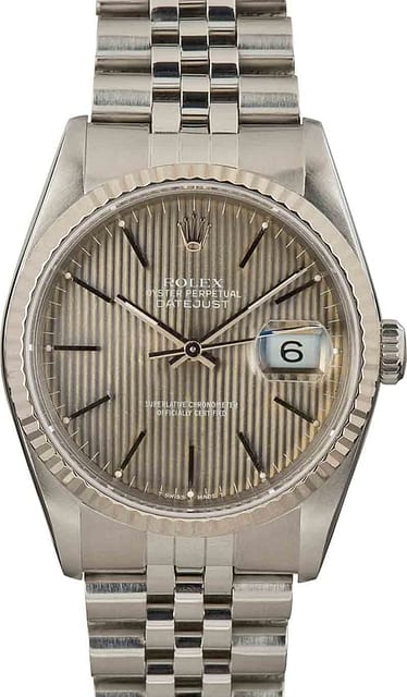 Rolex Datejust 16234 Slate Tapestry Index Dial
