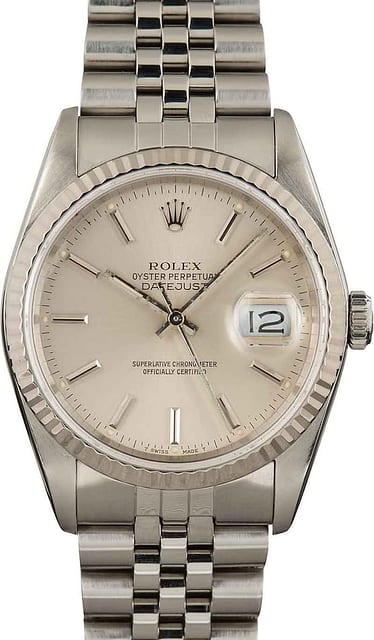 Rolex Datejust 16234 Silver Dial Steel Jubilee