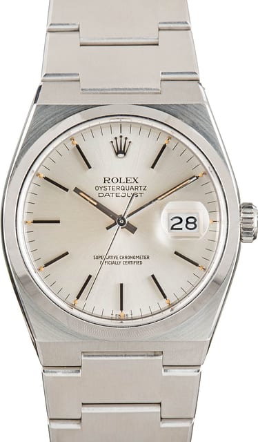 Rolex Datejust Oysterquartz 17000 Silver Dial