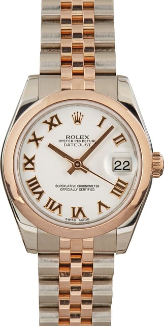 Used Rolex Mid-Size Datejust 178241 Everose Gold