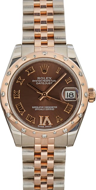 Ladies Rolex Datejust 178341 Steel & 18k Everose