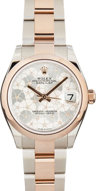 Pre-Owned Rolex Datejust 278241 Steel & 18k Everose Gold