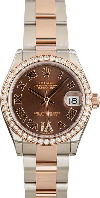 Rolex Datejust 31 Ref 278381 Chocolate Diamond Dial