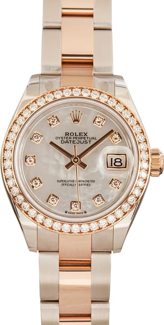 Rolex Datejust 28 ref 279381 Stainless Steel & Everose Gold
