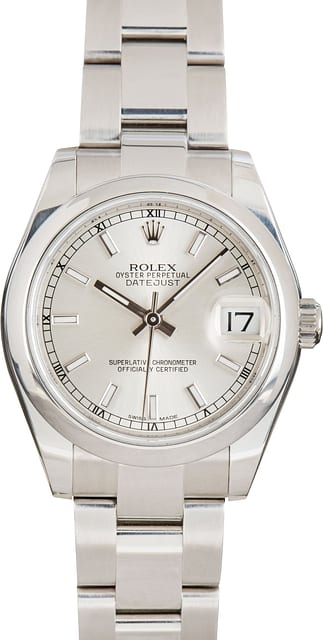 Rolex Datejust 31 Ref 178240 Silver Dial