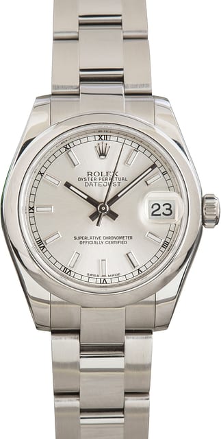 Rolex Datejust 31 Ref 178240 Silver Index Dial