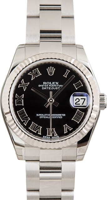 Pre Owned Rolex Ladies Datejust 178274 Black Dial