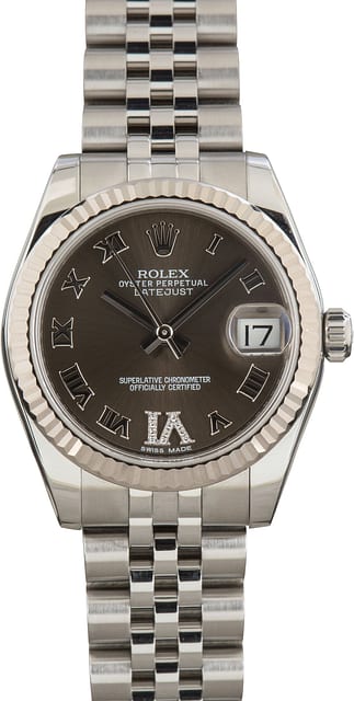 Rolex Datejust 31 Ref 178274 Dark Grey Diamond Dial
